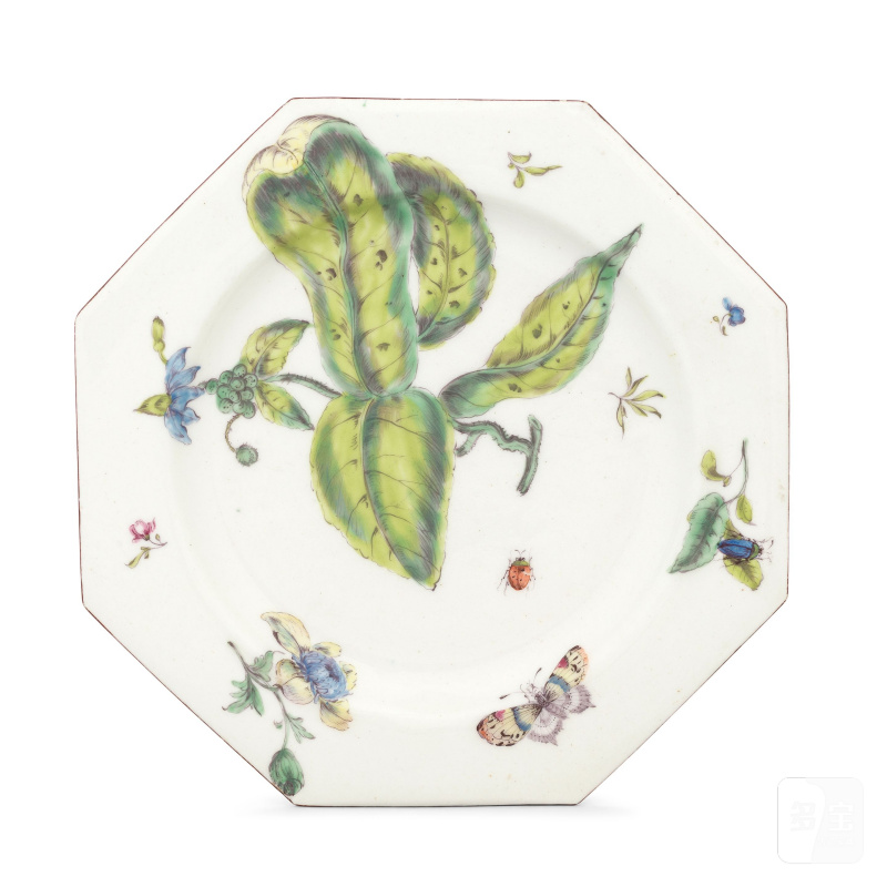 A Bow botanical plate, circa 1758-60 - 图3